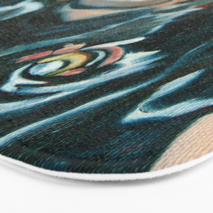 Daisy the Black Lab Dog Portrait Bath Mat Gallery Image 3
