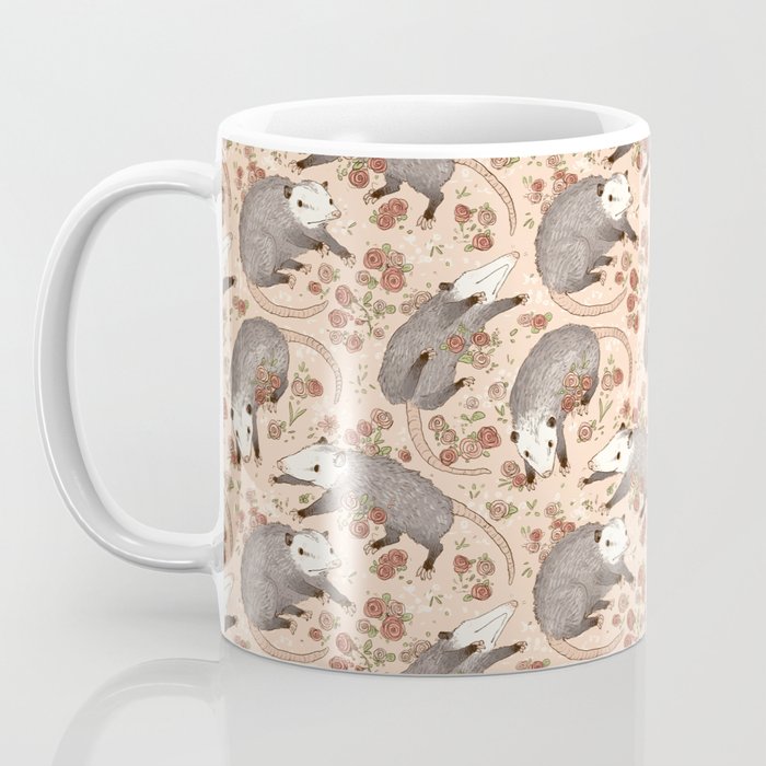Opossum and Roses Coffee Mug Gallery Image 3