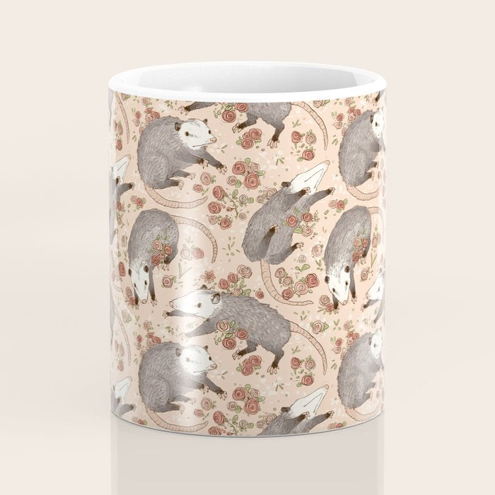 Opossum and Roses Coffee Mug Gallery Image 4