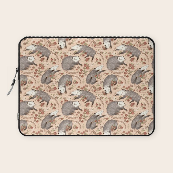 Opossum and Roses Laptop Sleeve Gallery Image 1