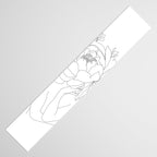 Minimal Line Art Woman Flower Head Table Runner Gallery Image 3