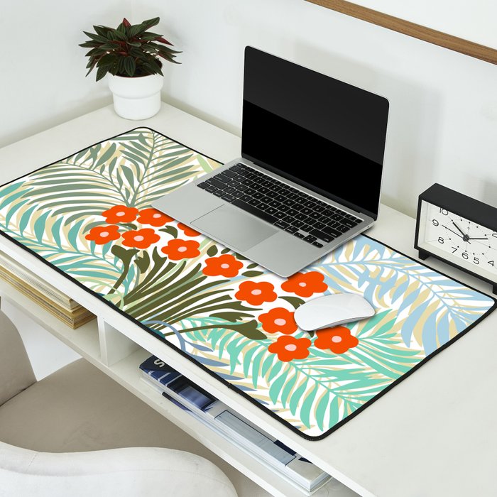 Palm tree leaf Bouquet  Desk Mat Gallery Image 2