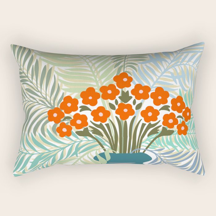Palm tree leaf Bouquet  Rectangular Pillow Gallery Image 2