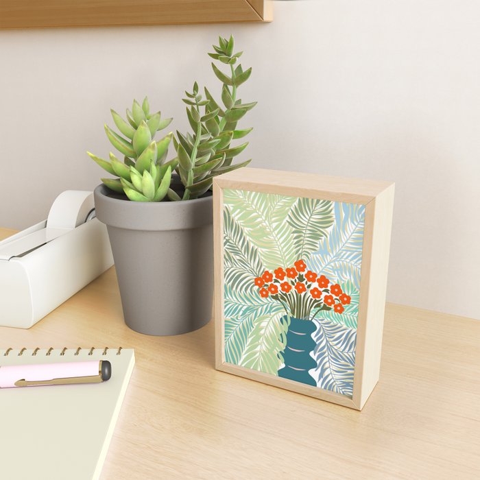 Palm tree leaf Bouquet  Mini Art Print Gallery Image 2
