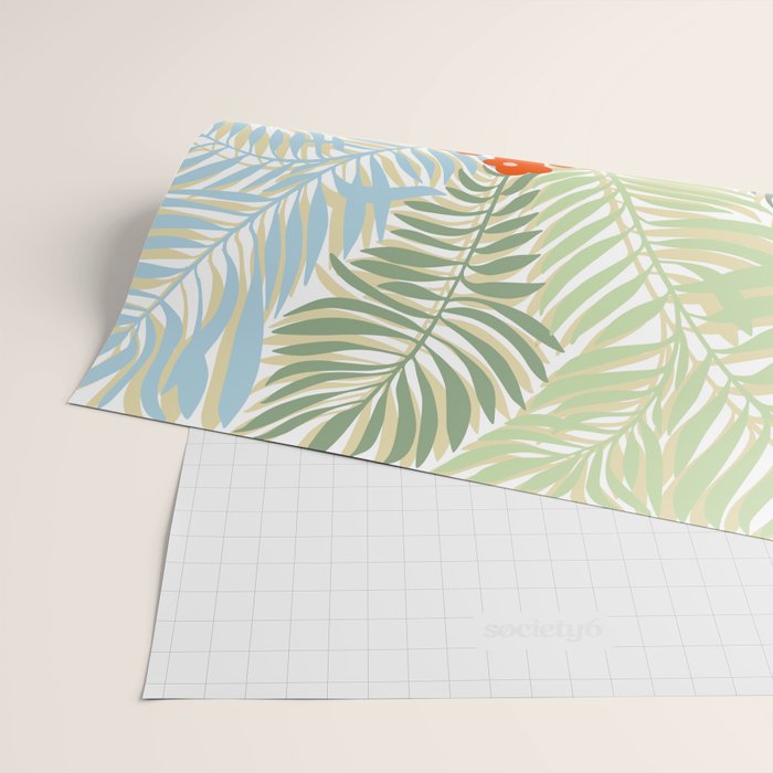 Palm tree leaf Bouquet  Wrapping Paper Gallery Image 2