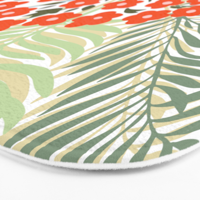 Palm tree leaf Bouquet  Bath Mat Gallery Image 3