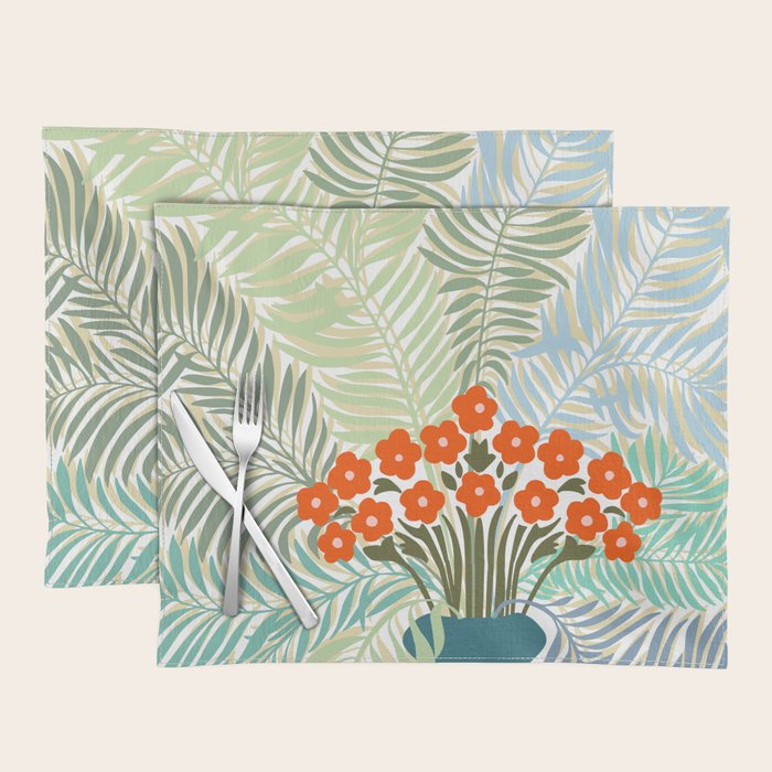 Palm tree leaf Bouquet  Placemat Gallery Image 1