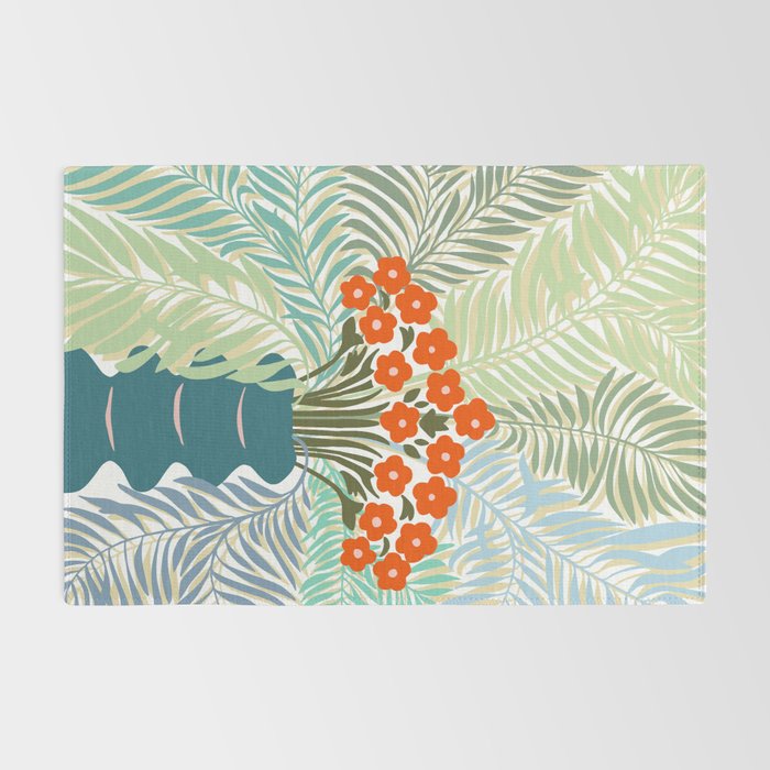 Palm tree leaf Bouquet  Rug Gallery Image 2