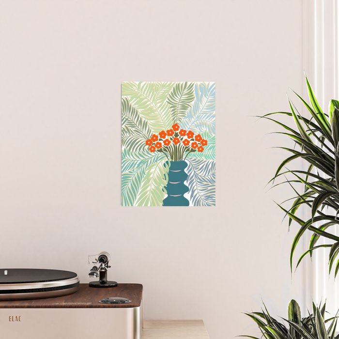 Palm tree leaf Bouquet  Poster Gallery Image 2