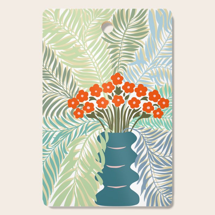 Palm tree leaf Bouquet  Cutting Board Gallery Image 1