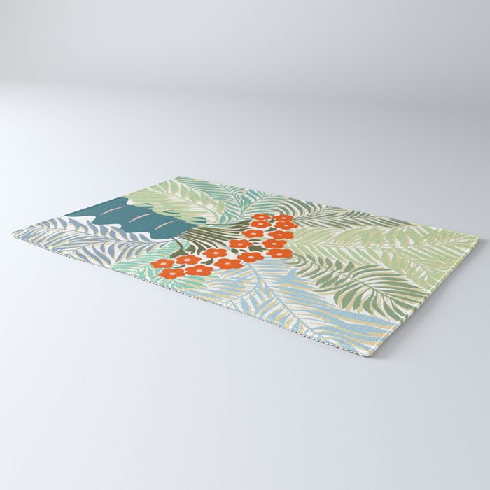 Palm tree leaf Bouquet  Rug Gallery Image 3