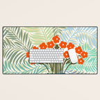 Palm tree leaf Bouquet  Desk Mat Gallery Image 1