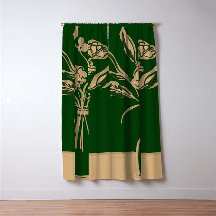Minimalist Flowers In A Vase 6 Window Curtain Gallery Image 3