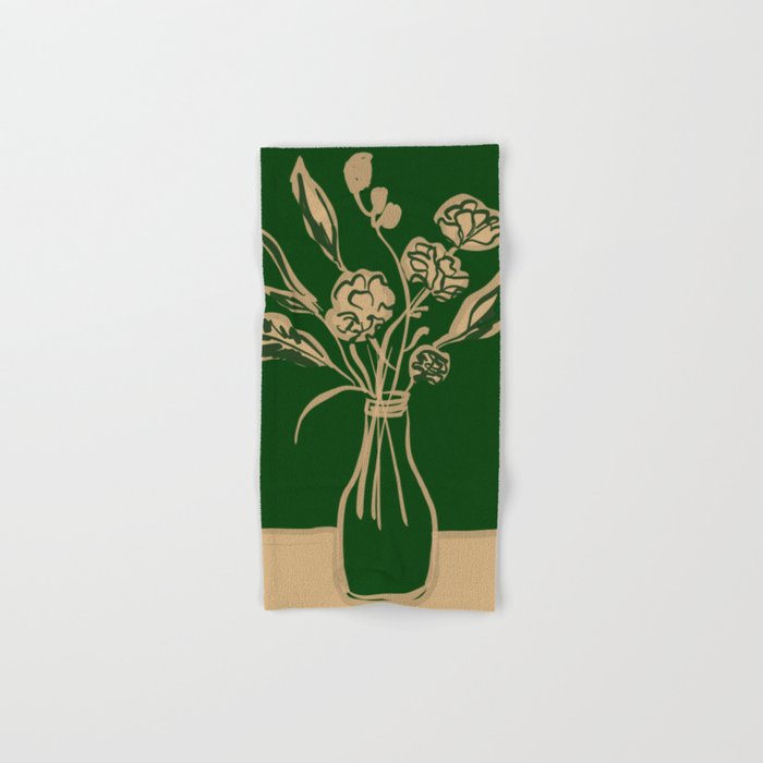 Minimalist Flowers In A Vase 6 Bath Towel Gallery Image 1