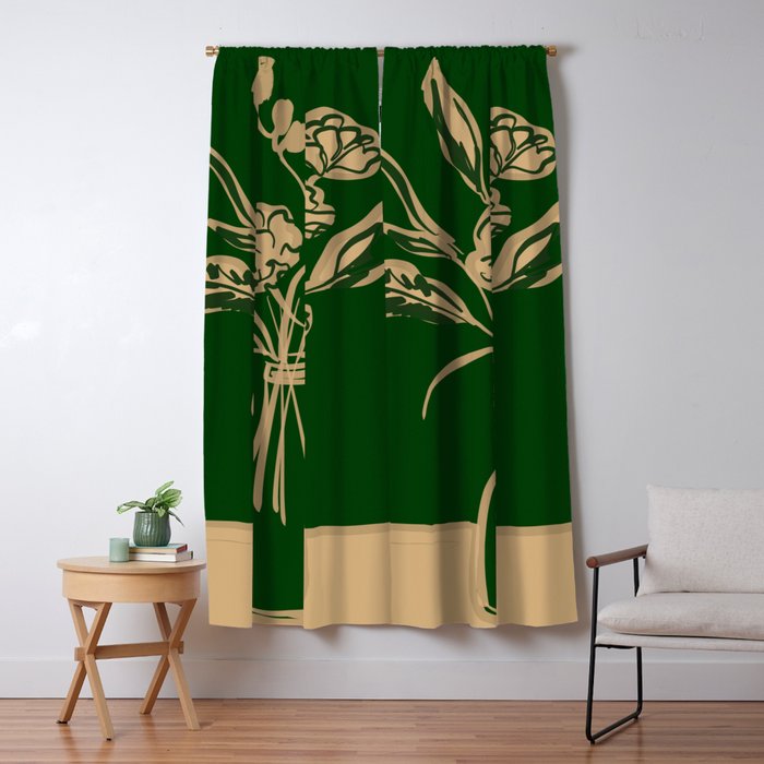 Minimalist Flowers In A Vase 6 Window Curtain Gallery Image 5