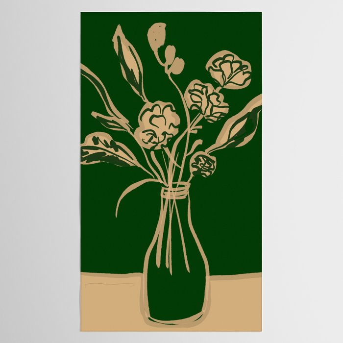 Minimalist Flowers In A Vase 6 Tablecloth Gallery Image 2
