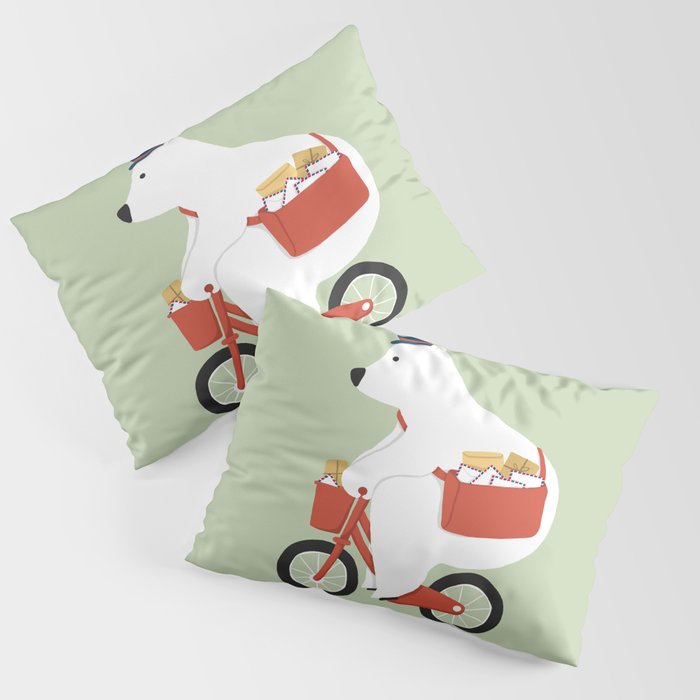 Polar bear postal express Pillow Sham Gallery Image 3