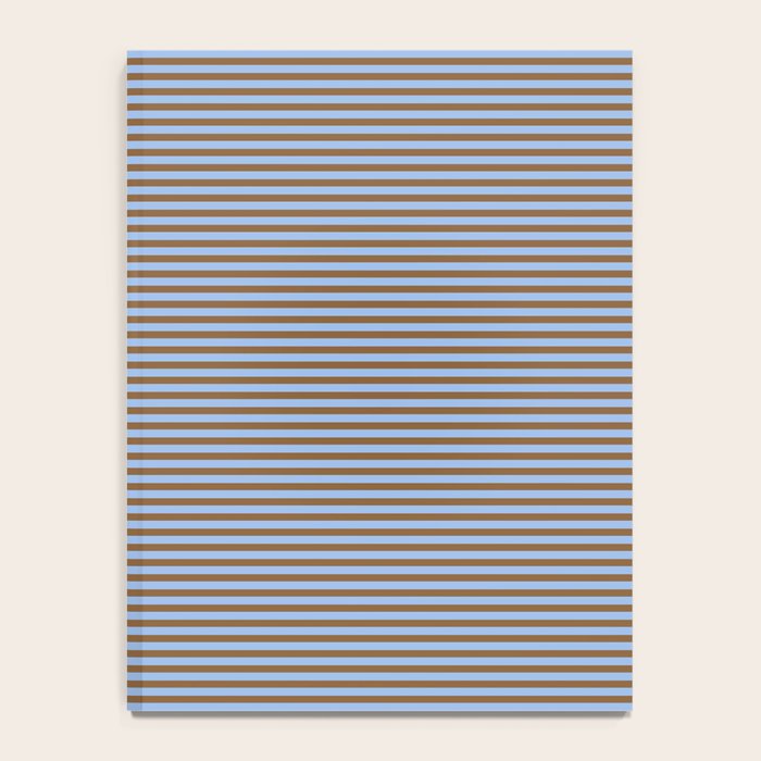 Narrow Stripes Pattern in Brown and Blue Notebook Gallery Image 4