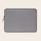 Narrow Stripes Pattern in Brown and Blue Laptop Sleeve Gallery Image 1