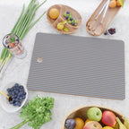 Narrow Stripes Pattern in Brown and Blue Cutting Board Gallery Image 2