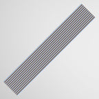 Narrow Stripes Pattern in Brown and Blue Table Runner Gallery Image 3