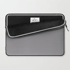 Narrow Stripes Pattern in Brown and Blue Laptop Sleeve Gallery Image 2