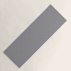 Narrow Stripes Pattern in Brown and Blue Yoga Mat Gallery Image 1
