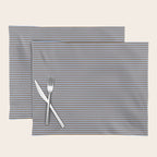 Narrow Stripes Pattern in Brown and Blue Placemat Gallery Image 1