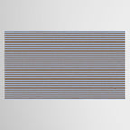 Narrow Stripes Pattern in Brown and Blue Tablecloth Gallery Image 2
