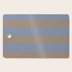 Narrow Stripes Pattern in Brown and Blue Cutting Board Gallery Image 1