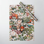 Floral Symphony with Birds Wrapping Paper Gallery Image 1