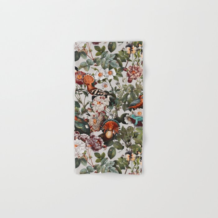 Floral Symphony with Birds Bath Towel Gallery Image 1