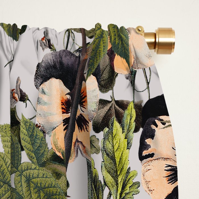Floral Symphony with Birds Window Curtain Gallery Image 2