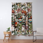 Floral Symphony with Birds Window Curtain Gallery Image 5