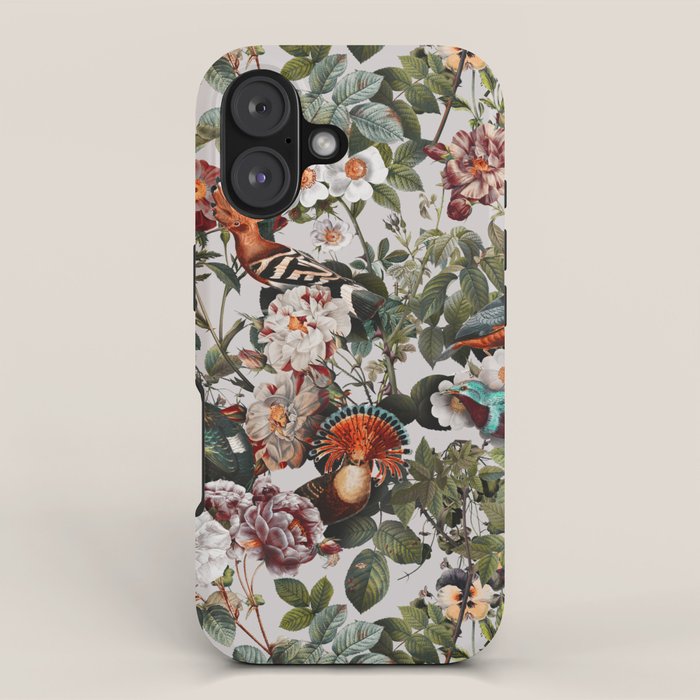 Floral Symphony with Birds iPhone Case Gallery Image 1