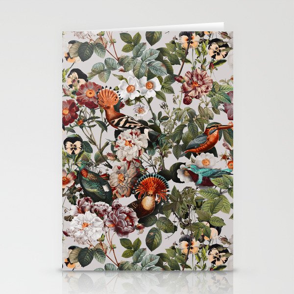 Floral Symphony with Birds Stationery Card Gallery Image 2