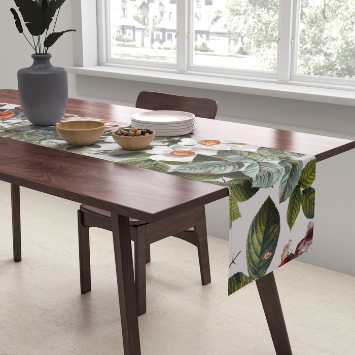 Floral Symphony with Birds Table Runner Gallery Image 2