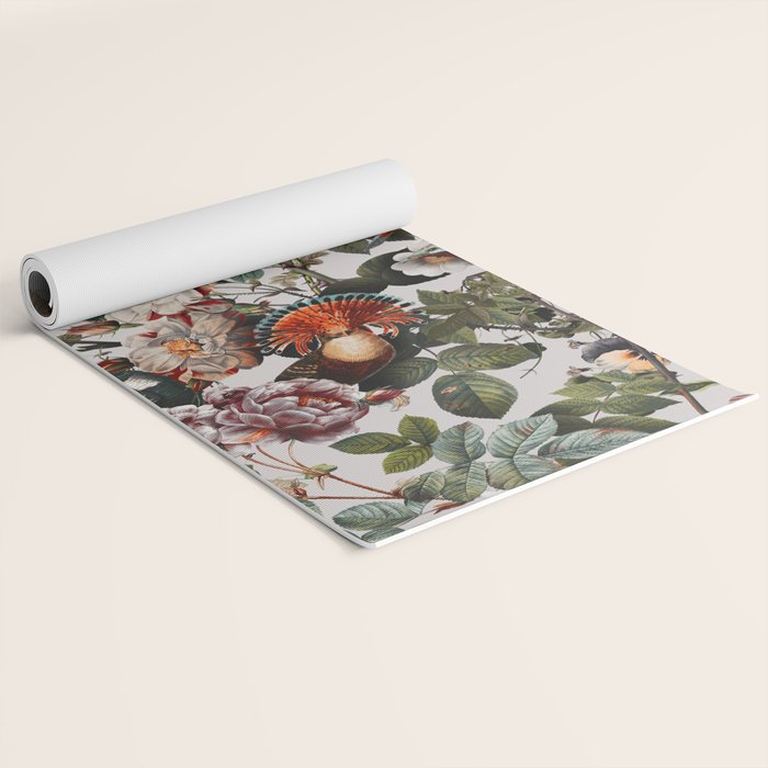 Floral Symphony with Birds Yoga Mat Gallery Image 2