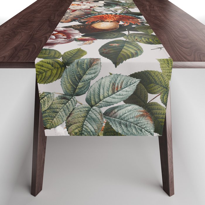 Floral Symphony with Birds Table Runner Gallery Image 1