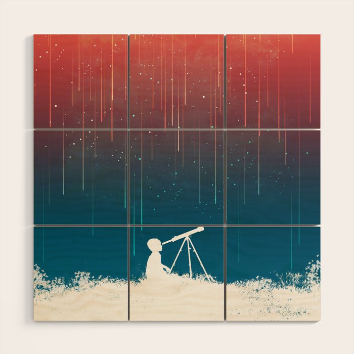 Meteor Rain (light version) Wood Wall Art Gallery Image 1