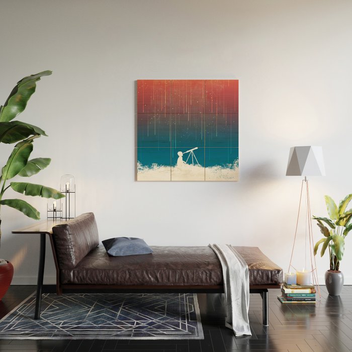 Meteor Rain (light version) Wood Wall Art Gallery Image 2