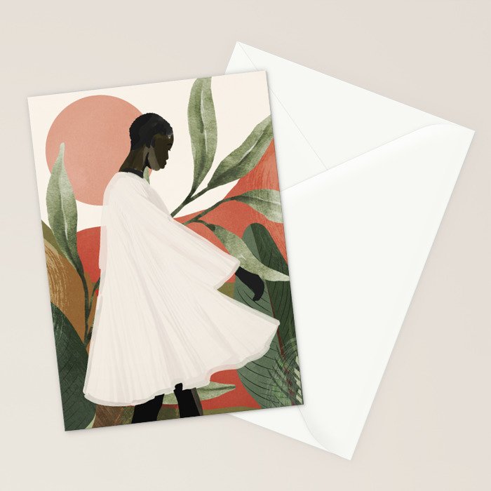 Tropical Girl 44 Stationery Card Gallery Image 2