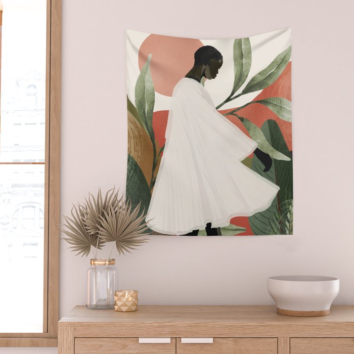 Tropical Girl 44 Wall Tapestry Gallery Image 2