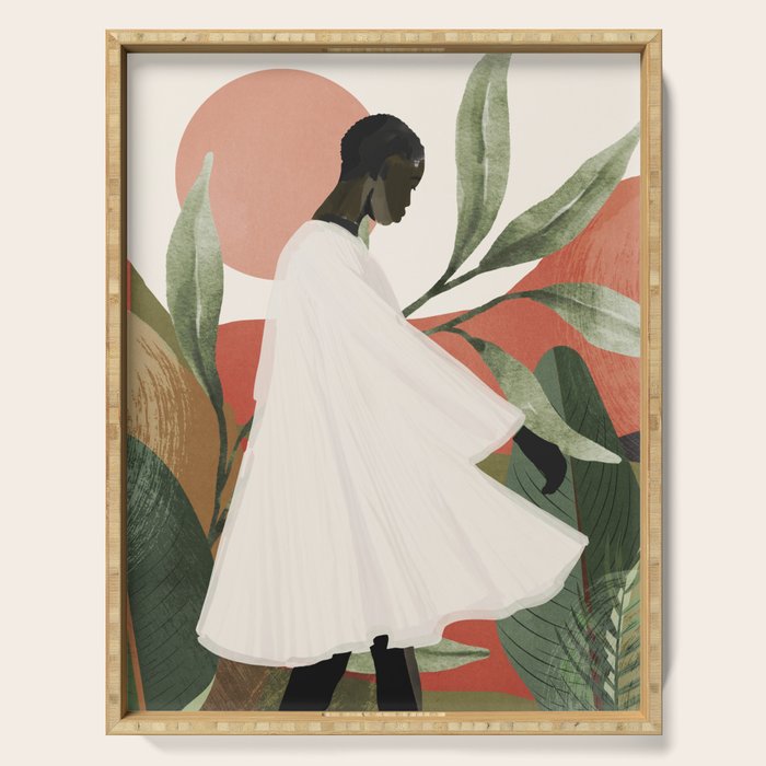 Tropical Girl 44 Serving Tray Gallery Image 1