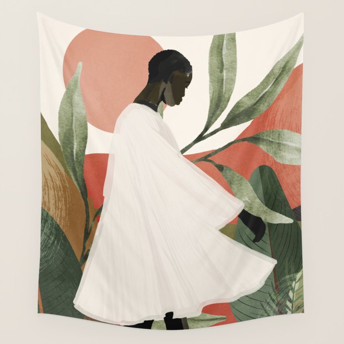Tropical Girl 44 Wall Tapestry Gallery Image 4