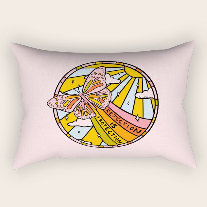Rejection is Protection Rectangular Pillow Gallery Image 2