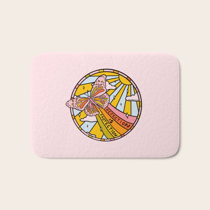 Rejection is Protection Bath Mat Gallery Image 1
