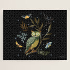 Moonlit Owl and Fluttering Moths Jigsaw Puzzle Gallery Image 1