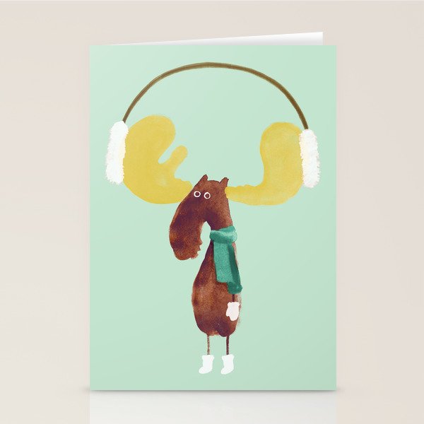 This moose is ready for winter Stationery Card Gallery Image 2