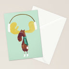 This moose is ready for winter Stationery Card Gallery Image 2